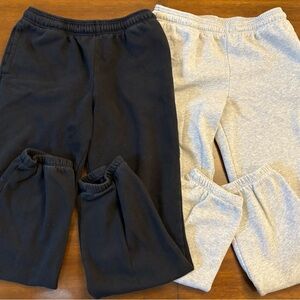 Youth Black and Gray Sweatpants Set